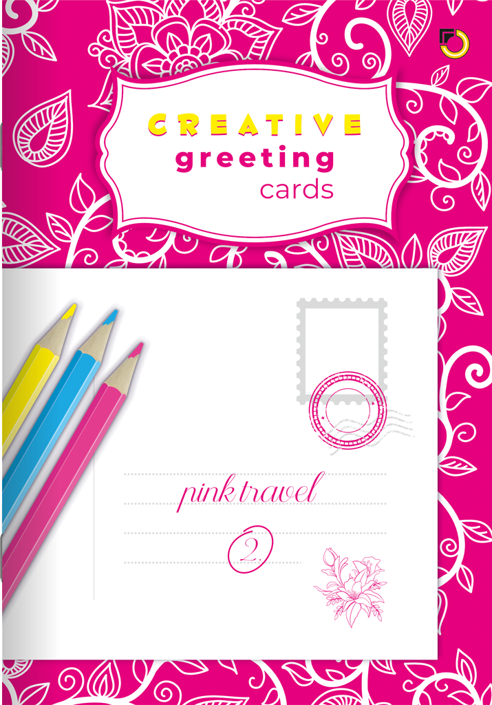 BOJANKA KREATIVNA B5 16 MOTIVA GREETING CARDS PINK TRAVEL 2