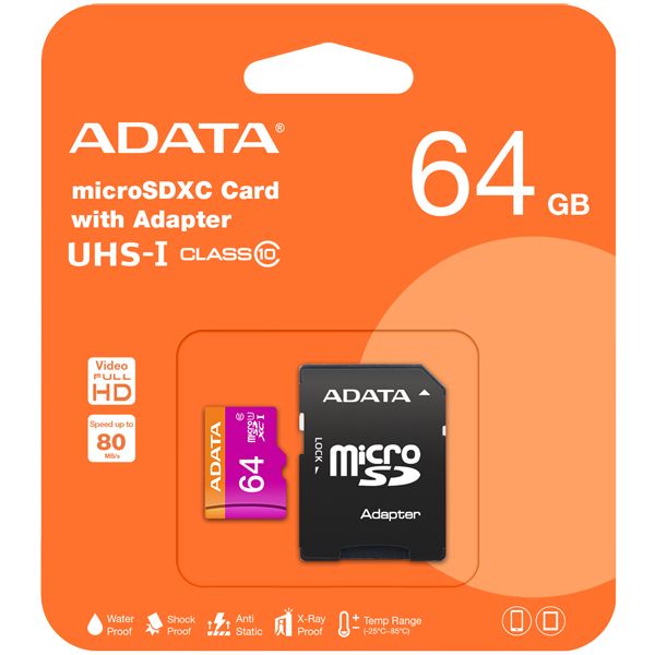 MICRO SDHC KARTICA SA ADAPTEROM ADATA 64GB CLASS-10