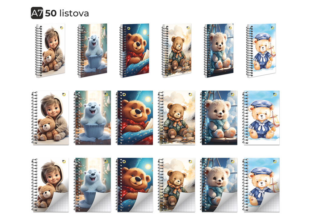 BLOK ZA BELE&Scaron;KE MALA SPIRALA A7/50 NANDY