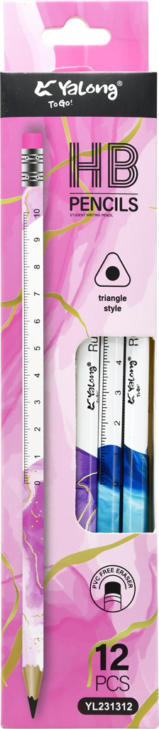 OLOVKA GRAFITNA HB Lenjir 10cm YL231312 1/12 WY Pastel 4c