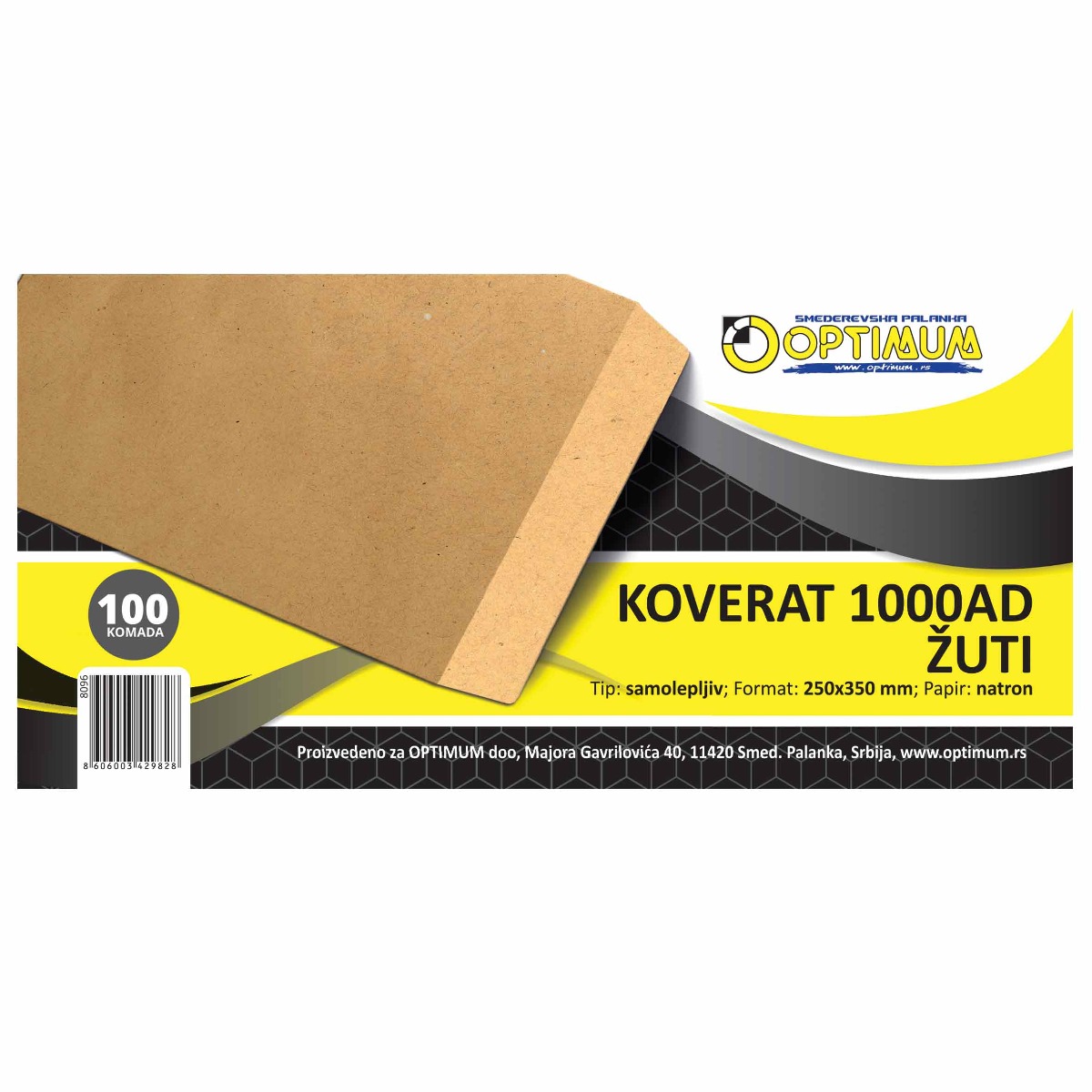 KOVERAT AD 1000 1/100 SAMOLEPIV Natron Žuti *SR