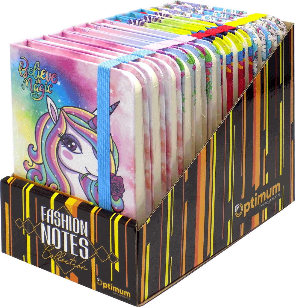NOTES FASHION UNICORN A6 TP LINIJE DISPLAY 1/12