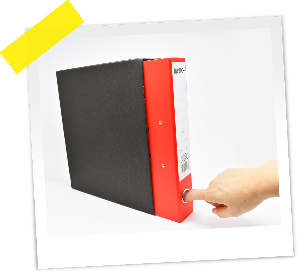 REGISTRATOR A4 BASIC+ USKI CRVENI 6/1