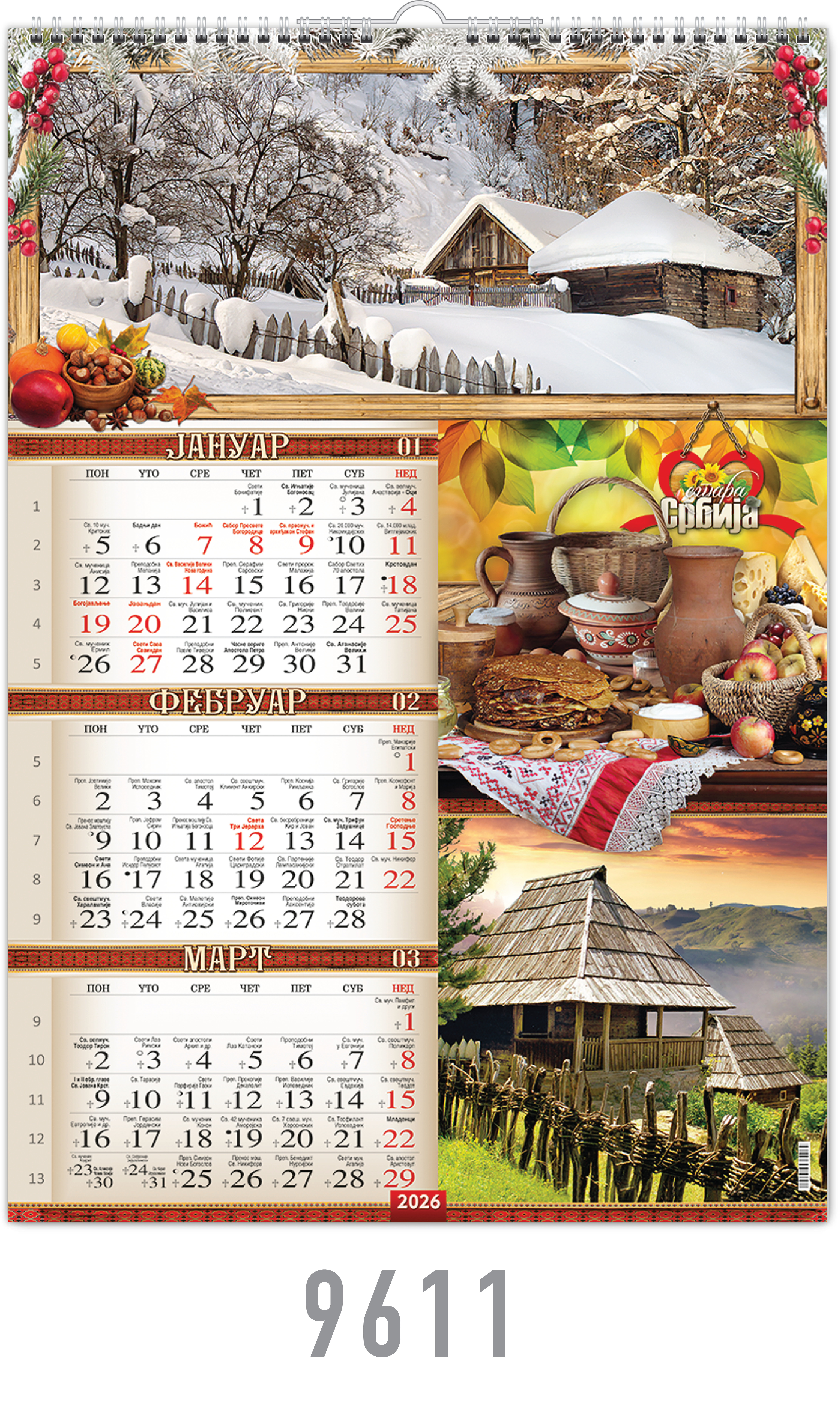 KALENDAR SRBIJA 4L 400 061
