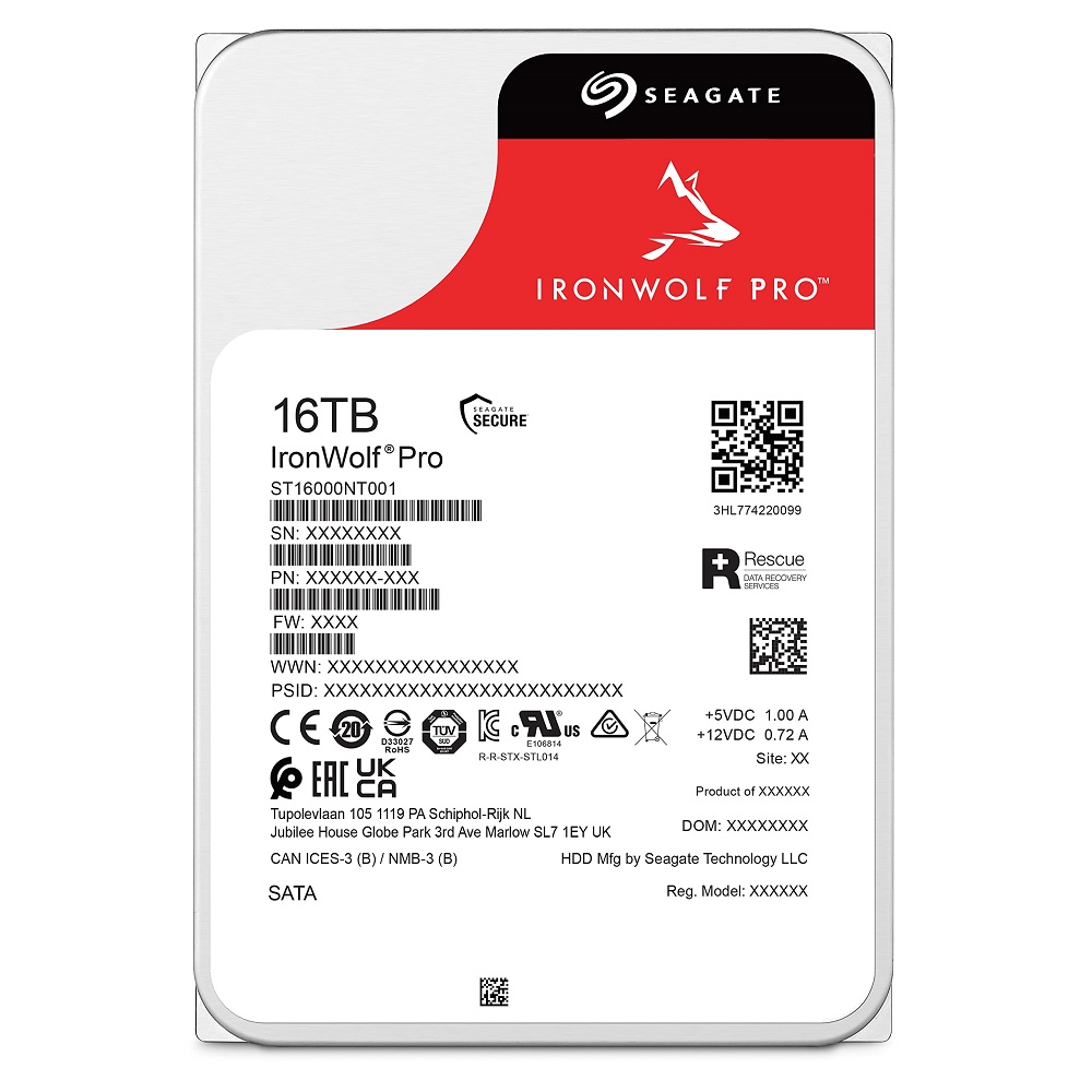 Seagate 16 TB Iron Wolf Pro NAS ST16000NT001