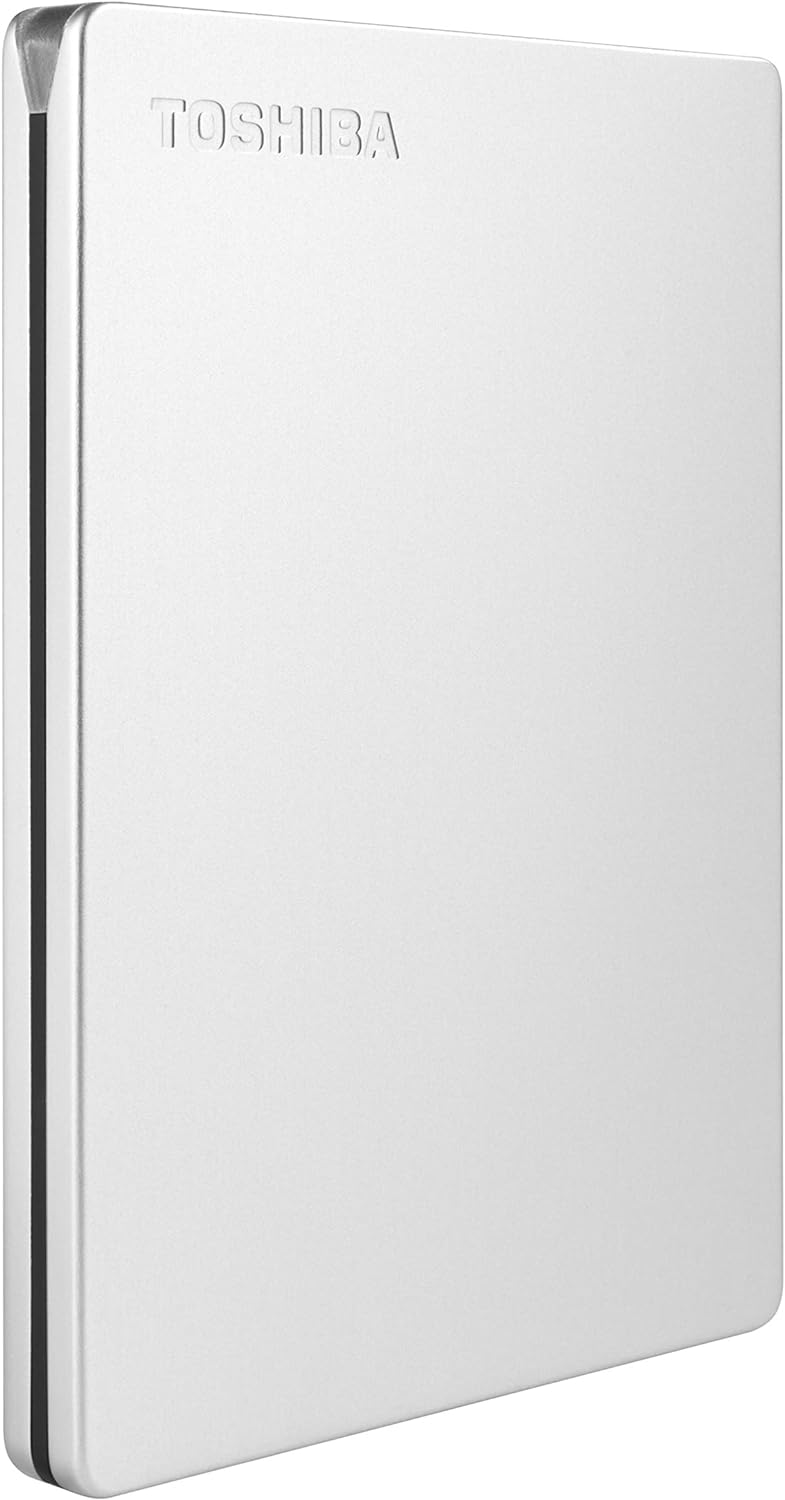 Toshiba 2 TB USB 3.2 Gen 1 Canvio Slim Silver HDTD320ES3EA