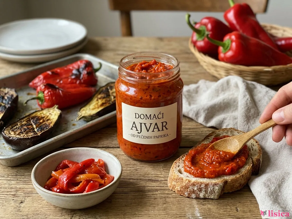 Domaći ajvar od pečenih paprika