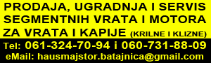Garažna vrata Ernesto, Batajnica